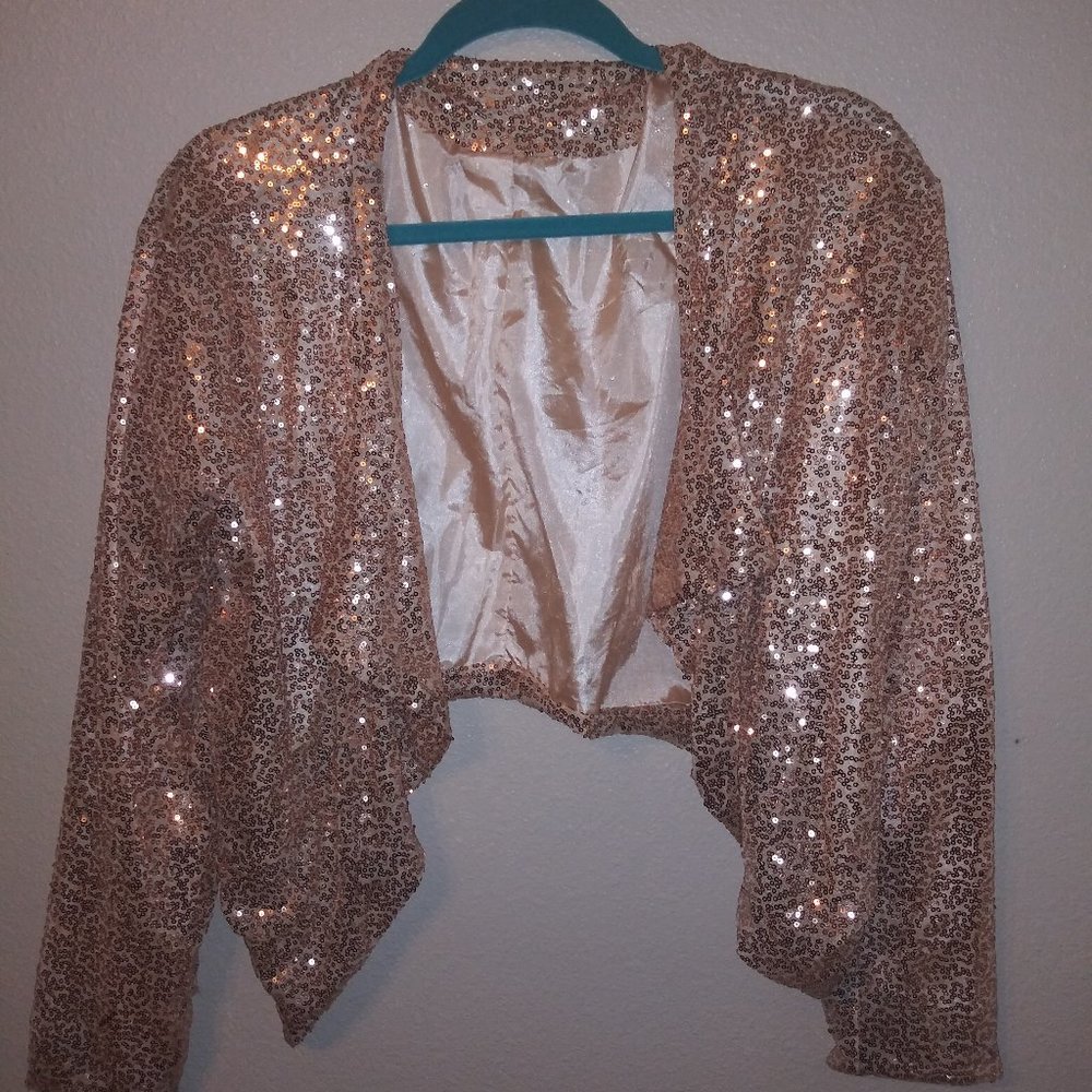 Sequin Crop Jacket